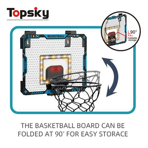 Funny Fitness Indoor Portable Wall Basketball Stand LED Light Electronic Scoreboard Mini Basketball <strong>Hoop</strong> Kids Sports Plastic - Product Image 4