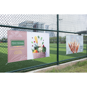Bannière publicitaire verticale en tissu vinyle polyester imperméable, impression couleur intégrale, résistante aux UV, de haute qualité, pour salons professionnels et centres commerciaux - Product Image 1