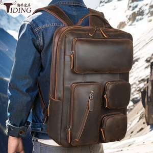 Zaino Vintage da Viaggio Estivo 2024 Chao Niu Cross-Border da <span class=keywords><strong>Uomo</strong></span> <span class=keywords><strong>in</strong></span> Vera <span class=keywords><strong>Pelle</strong></span> Grande Capacità <span class=keywords><strong>in</strong></span> Poliestere Resistente all'Usura - Product Image 3