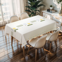 Nappe d'extérieur en PVC RNPT, motif simple de fleurs rouges, protection pour table, réutilisable, qualité supérieure, idéale pour les festivals