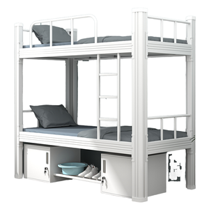 Фабрика OEM ODM, индивидуальная стабильная конструкция, одностильная металлическая железная кровать, двуспальная кровать, детская металлическая железная двухъярусная кровать, рама для взрослых - Product Image 1