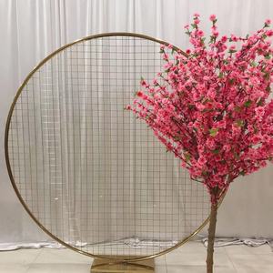 ألواح خلفية من الفولاذ المقاوم للصدأ بشبكة ذهبية للحفلات وحفلات الزفاف للزينة الخلفية لأحداث أعياد الميلاد - Product Image 1