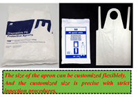Tablier jetable imperméable en PE avec logos personnalisés et taille ajustable, directement de l'usine chinoise, en vente avec service OEM