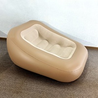 Canapé gonflable minimaliste moderne, léger, écologique, en PVC floqué, pour intérieur et extérieur, avec dossier inclinable automatique et pliable