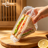 Contenant alimentaire jetable en plastique PET inviolable pour sandwichs, wraps de poulet, tacos, et plats à emporter – Vente en gros