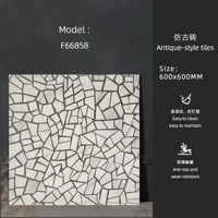 Carreaux de sol en porcelaine effet terrazzo 600x600, aspect calcaire, pour centres commerciaux, restaurants, cours et usage extérieur