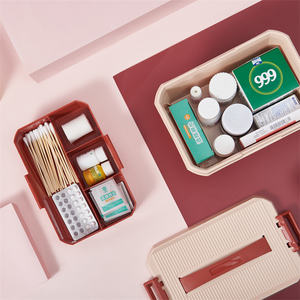 MONR Modern Household First Aid Caixa De Armazenamento De Plástico PP com Bloqueio Retângulo Medicina Divisão De Armazenamento Uso Doméstico Fabricado - Product Image 3