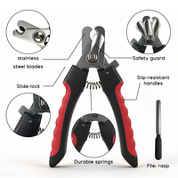 Tondeuse pour animaux de compagnie de haute qualité, coupe-ongles pour animaux de compagnie, kit de toilettage pour animaux de compagnie, accessoires pour chats