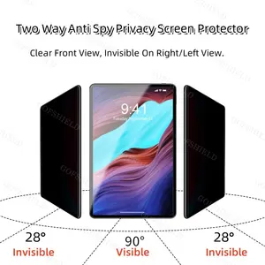 2 Way Anti Spy Privacy Screen Protector Removable 180 Magnetic Privacy Filter Anti Blue Light Screen Protective Film For Huawei