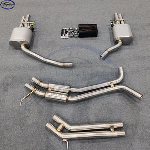 Tubo de escape de coche de rendimiento FUDKLi, ajuste de sonido activo, silenciador agotado, sistema de escape Catback Valvetronic para <span class=keywords><strong>Audi</strong></span> <span class=keywords><strong>A6</strong></span> A7 <span class=keywords><strong>C7</strong></span> - Product Image 4