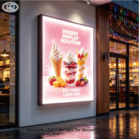 Boîte à lumière segmentée en alliage d'aluminium pour magasin éphémère avec affichage LED haute luminosité pour la vente au détail saisonnière en Europe