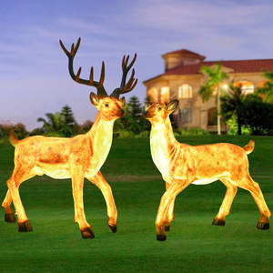 Sculptures de cygnes illuminées grandeur nature, statue d'animal en résine, motif de décoration de Noël à vendre - Product Image 4