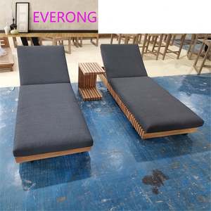 Chaise longue en teck, mobilier de patio, chaise longue de plage, lit de repos, mobilier d'extérieur, lit de soleil en bois, chaises longues d'extérieur, lit de jour de luxe - Product Image 3