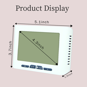 Termómetro Higrómetro Digital para Interiores con Pantalla LCD Grande, Retroiluminación, Calibración y Función <span class=keywords><strong>de</strong></span> Memoria <span class=keywords><strong>de</strong></span> Máxima y Mínima - Product Image 3