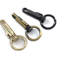 Grand mousqueton pivotant de luxe vintage en zinc, couleur canon de fusil, étanche et durable, avec fermoir à déclenchement rapide, accessoires de sac portables