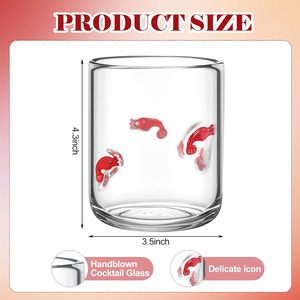 Vasos de jugo Icon de 14oz, copas de vino y cóctel sin tallo antiguas, estilo Camarón para fiesta de verano en casa, regalo para mujer - Product Image 2