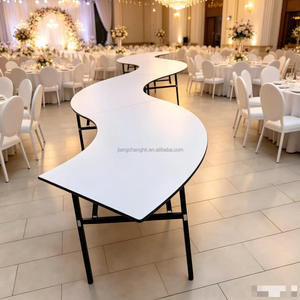 Muebles de Hotel al por Mayor, Mesas Plegables de PVC Serpentina para Bodas, Fiestas, Eventos de Banquetes en Interiores y Exteriores - Product Image 2