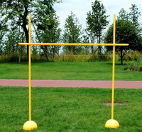 Poteau d'agilité d'entraînement de football de football et ensemble de pinces