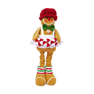 2 Pezzi Pupazzi di Pan di Zenzero Natalizi con Gambe Retrattili, Giocattoli di Peluche a Forma di Chef Pasticciere, Decorazioni Festive per Casa, <span class=keywords><strong>Cucina</strong></span> e Feste - Product Image 3