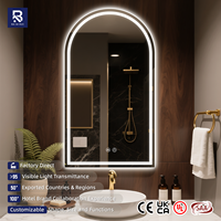 Espejo de Baño con Retroiluminación LED Inteligente, Antivaho, Ecológico, de Pared, con Intensidad Regulable, para Decoración de Hoteles y Hogares