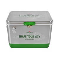 Vente flash : glacière isotherme en acier inoxydable de 50 L pour le camping, les fêtes, les pique-niques et les activités de plein air, utilisation pour le vin, logo personnalisé en couleur