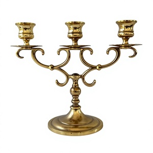 Luxury Candle Stand 3 Arms High Quality Candle Holder For Wedding Occasion Table Decoration Brass <b>Candelabra</b> Heat Resistance - Product Image 1