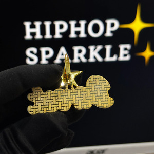 Personalized 2 Inch <b>Iced</b> <b>Out</b> Pendant Moissanite Diamond 14K Gold Plated Hip Hop Custom Luxury Jewelry Bling <b>Chain</b> Pendant - Product Image 1