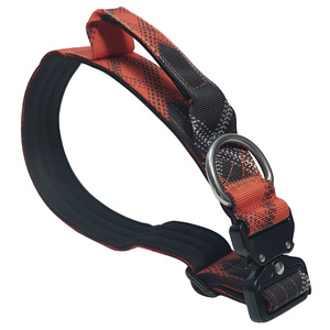 Premium Nylon Tactical <b>Dog</b> <b>Collar</b>, Heat Transfer Checkered <b>Dog</b> <b>Collar</b> with Stainless Steel D Ring & Metal Hardware for Medium La - Product Image 4