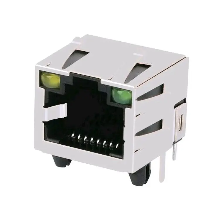 1-406507-7 Electrical Components LAN Port without Magnetics Modular Jack 1x1 Port Female Connector RJ45 Ethernet 1-406507-7