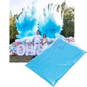 100g bột Holi cho tiệc cưới em bé tắm khói nhuộm chạy Blaster màu xanh đỏ hồng gulal Giới tính tiết lộ trang trí tiệc - Product Image 2