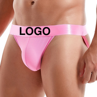 Lingerie masculine avec ceinture et logo de marque personnalisé Sous-vêtements pour hommes exotiques Gay Jockstrap Sexy