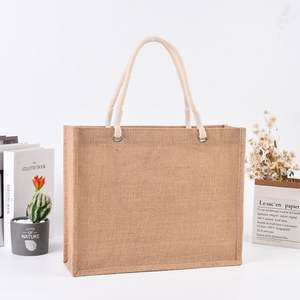 Sacs fourre-tout en toile de jute, en chanvre, faits à la main, pour la plage, vente chaude en usine - Product Image 6