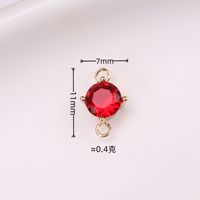 Pendentifs ronds en cuivre et cristal couleur or 18 carats pour la fabrication de bijoux DIY, accessoires pour colliers et boucles d'oreilles