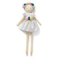 Robe blanche personnalisée poupée princesse en coton doux en peluche jouet mignon danseur de ballet pour enfants doublure en maille