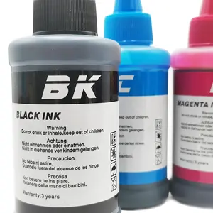 Tintura Universal para impresora Epson, Canon, Brother, Lexmarks, Dell, Kodak, Samsung, inyección de tinta de botella de 100ml con lámina de lata