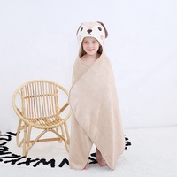 New Design Cute Baby Bath Towel Custom Your Own Logo Polyester Animal Microfiber Recycled Kids Hooded Towel