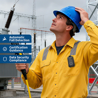 Dispositif d'alarme d'urgence SOS pour travailleur isolé EV12 avec détection de chute et alerte de manque de mouvement, traceur GPS 4G