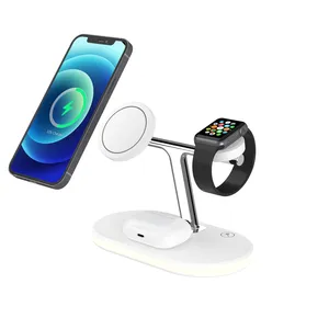 Qi New Magnetic Three In One Wireless Charger Mobile Phone Holder Fast Wireless Charging For Samsung Iphone 14 Pro Max