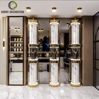 Vitrine de luxe pour bijoux avec éclairage LED, en verre trempé, écologique, couleur personnalisable pour bijoux