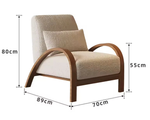 Sillón Individual de Recepción para Hotel, Diseño Minimalista de Lujo, Simple y Cómodo para Sala de Estar o Dormitorio - Product Image 5