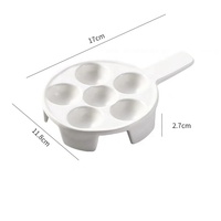 Plat de cuisson en porcelaine moderne et écologique avec 8 trous, 6 trous et poignée, assiettes à escargot en céramique blanche de style français