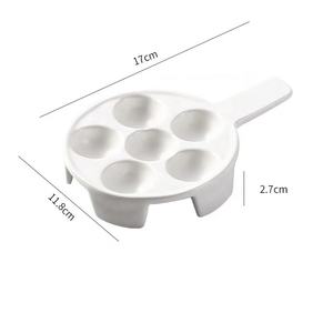<span class=keywords><strong>Plat</strong></span> de cuisson en <span class=keywords><strong>porcelaine</strong></span> moderne et écologique avec 8 trous, 6 trous et poignée, assiettes à <span class=keywords><strong>escargot</strong></span> en céramique blanche de style français - Product Image 5