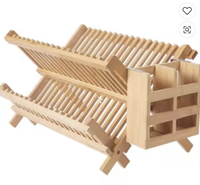 Étagères à vaisselle en bambou, porte-assiettes, porte-couvercles, porte-bols, porte-tasses et planches à découper pour la cuisine