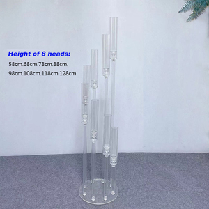 Grosir kustom tempat lilin kerzenhalter candelabro de kristal kristal alami kandil akrilik