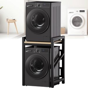 9 estantes para lavadora y secadora Almacenamiento y organizador de lavandería Estante de pie con organizador de secado de altura ajustable - Product Image 2