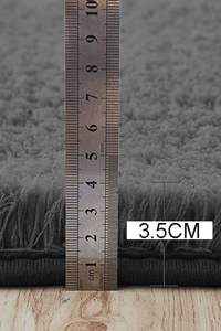 Tapis ovale moderne gris anthracite en peluche lavable 27 mm, doux, antidérapant, fabriqué en Turquie, vente en gros, taille personnalisée, OEM ODM, pour la maison et le sol - Product Image 5