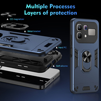 Étui de téléphone pour Infinix Hot 70/GT 50 Pro/Note 60 Ultra/60 Pro, support magnétique, antichoc, PC+TPU, coque de protection durable