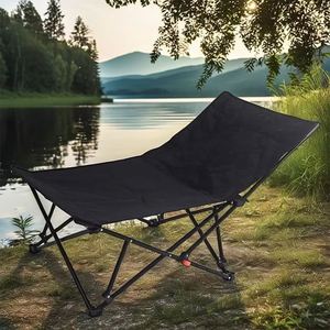 Fauteuil lune pliable portable en gros – Design moderne avec structure en acier inoxydable pour jardin, extérieur, camping, pêche, plage, terrasse - Product Image 3