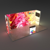 Boîte à lumière Lintel Stand de salon Led Affichages de salon Led Boîte à lumière Présentoir Seg Tissu Led Boîte à lumière Cabine modulaire