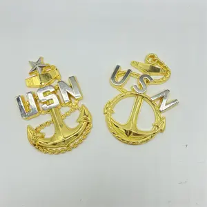 Pas cher en gros moulage sous pression personnalisé 3D USN pièce en alliage de zinc marine département souvenir défi pièce